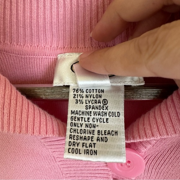 Talbots pink colored sweater top Women large - Picture 7 of 9